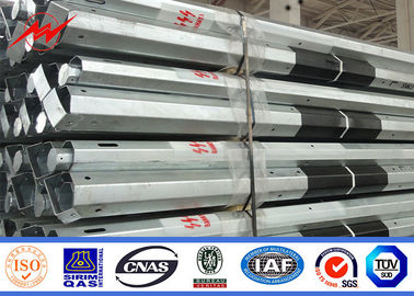 11m 3.8mm 2 Bölüm FRP Galvanizli Çelik Kutuplu Elektrik İletim Sütunu