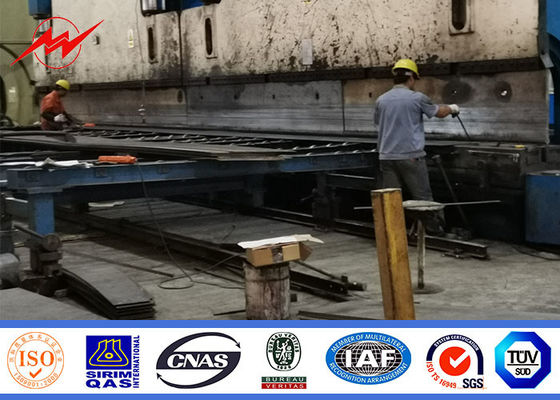 İletişim Dağıtımı için Flanş Tipi Özelleştirilmiş 100 Ft Çelik Monopol