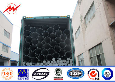 7-12M Elektrik Gücü Çelik direği dağıtım hattı için sıcak daldırma galvanize