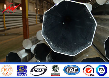 ASTM A123 Malzeme ile 15m Sıcak Daldırma Galvaniz Çelik Boru Elektrik Güç Direği