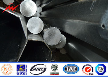 ASTM A123 Malzeme ile 15m Sıcak Daldırma Galvaniz Çelik Boru Elektrik Güç Direği