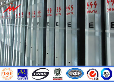 ASTM A123 Malzeme ile 15m Sıcak Daldırma Galvaniz Çelik Boru Elektrik Güç Direği