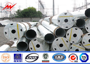 Dış Elektrik Dağıtım Hattı için 9m - 3kn Galvanizli Şebeke Güç Direkleri