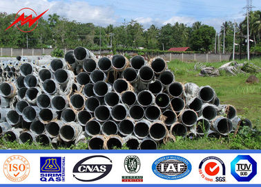 Tek Devre 69kv Ticari Hafif Galvanizli Çelik Kutup 400mm Uzunluk Bitüm