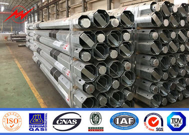 Özel 9m 10m Galvanizli Elektrik direği Dış Oktagon Poligonu için
