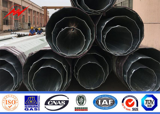 8M 6.5KN Kopma Yükü Çelik Boru Direk Q345 Sıcak Daldırma Galvaniz