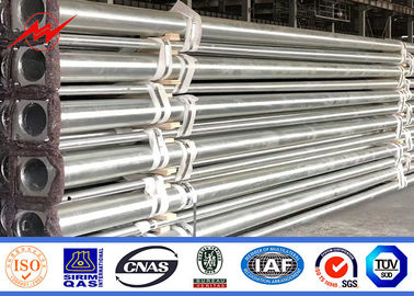 10m 12m Beyaz Kemerli Kol Çelik Galvanizli Sokak Aydınlatma Direği Siyah Çelik Kaplama