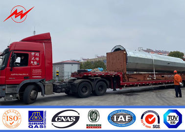 İletim Hattı için 18m 22m 132kv Yuvarlak Sıcak Daldırma Galvanizli Metal Kutup