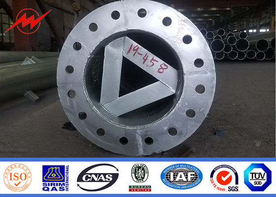 ASTM A123 Galvaniz Standardına Uygun 30m Çelik Monopole Kulesi