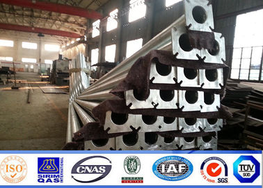 Q235/Q345 Çelik güç direği 3m-15m Konik yuvarlak 2.5-20mm kaynak galvanize