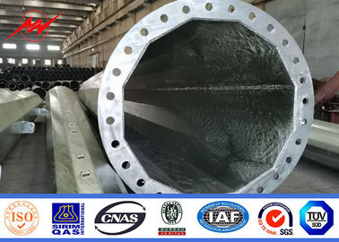 100ft Elektrik Galvanizli Çelik Güç Kutbu Dağıtım Hattı Kutbu
