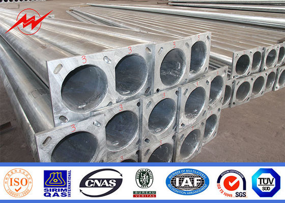 Sıcak Daldırma Galvanizli 25ft 100ft Güç İletim Direkleri