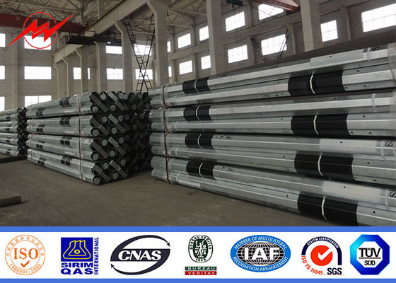 Sıcak Daldırma Galvanizli 25ft 100ft Güç İletim Direkleri