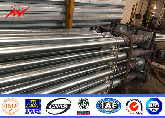 Sıcak Daldırma Galvanizli 25ft 100ft Güç İletim Direkleri