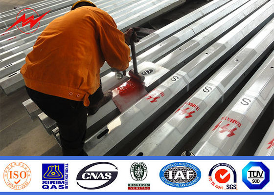 Güç Aksesuarlı 69kv Elektrikli Güçlü Çelik Elektrik Yardımcı Direkleri sıcak daldırma galvanizli