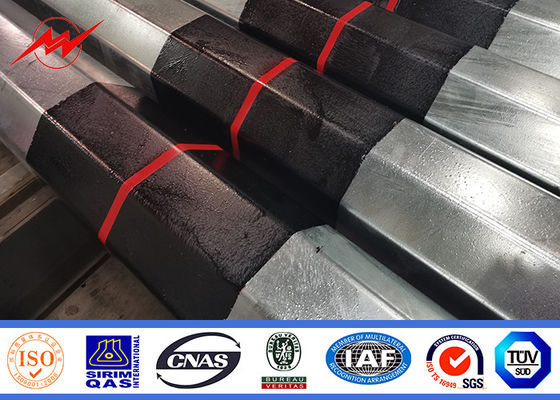 İletim için 9m Bitüm Gömme Tipi Galvanizli Çelik Boru Direk