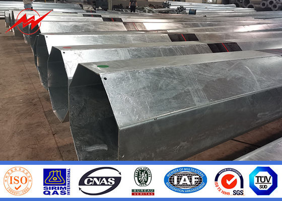 Dağıtım Hattı Projesi için 16m 1800 Dan Galvanizli Çelik Boru Direk