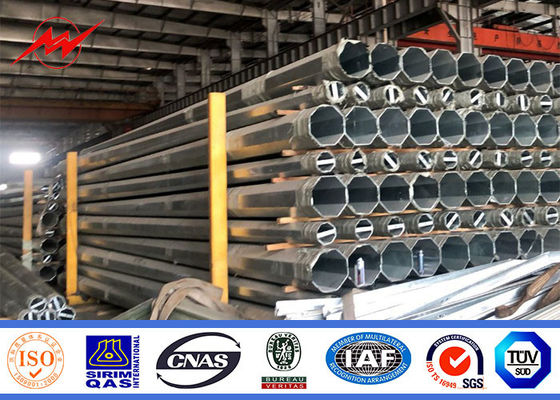 Afrika Dağıtım Hattı için özelleştirilmiş yükseklik 16m 4mm Kalınlık 345Mpa Çelik Yardımcı Direği