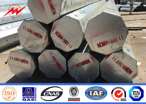 Minium Akma Dayanımı 500Mpa ile Elektrik Hattı Çelik Güç Kutbu Dışında 8m 16m Afrika Kutbu