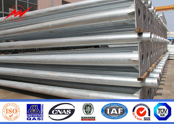 60mm Dia Çift Kavisli Kol ile 5m ila 15m Sekizgen Elektrikli Sokak Işık Direği