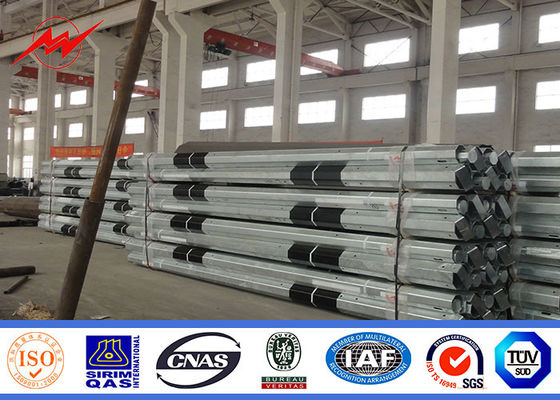 HDG İletim Hattı 10MM 160km / H Çelik Boru Direk
