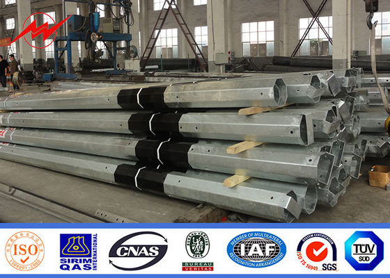 25ft 30ft 35ft 40ft Elektrik Gücü iletim hattı direği Galvanizli Çelik Uygulama