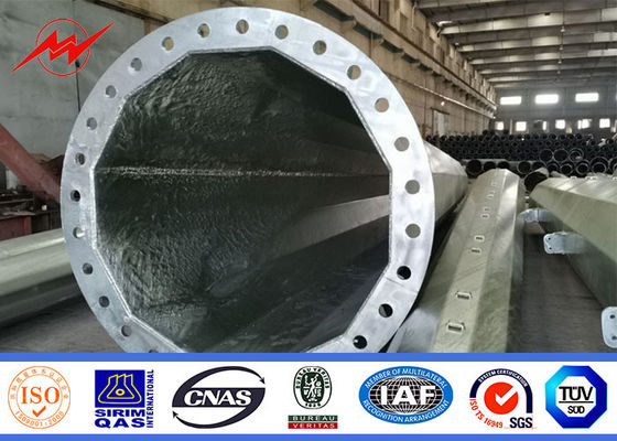 İletim için 11.9m 12m 15m 16m Galvanizli Çelik Güç Direği