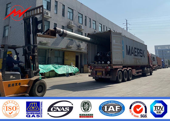 Güç Dağıtım Hattı Projesi için ASTM A572 GR50 15m 16m Borulu Çelik Direk