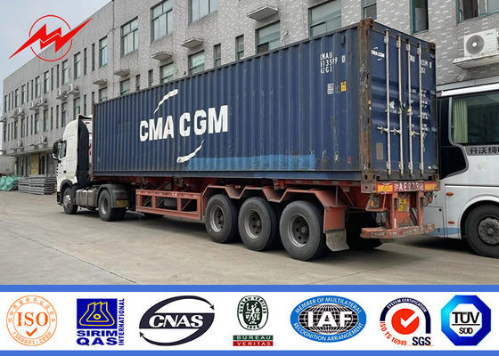 İletim için 11.9m 12m 15m 16m Galvanizli Çelik Güç Direği