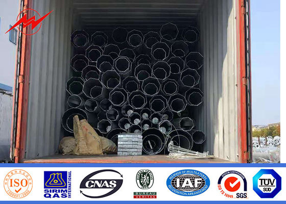 15m 1200Dan 2000dan Dış Dağıtım Hattı İçin Galvanizli Çelik Güç Kutbu