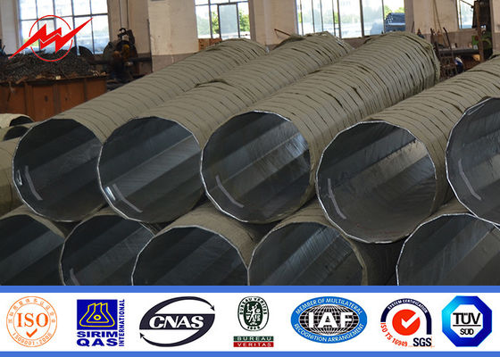 Poligon 12m 14m Astm A123 Galvanizli Çelik Boru Direk 69kv