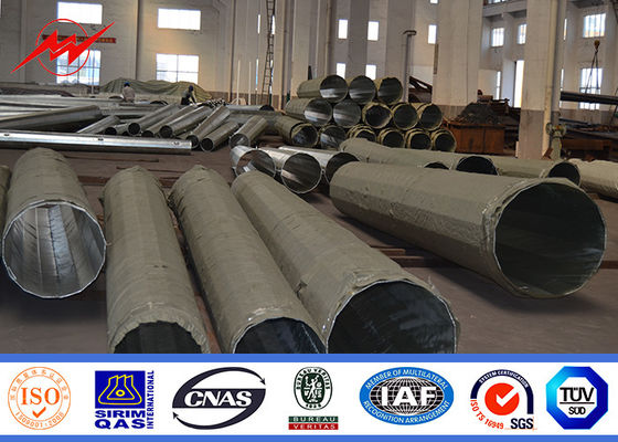 Poligon 12m ASTM A123 Galvaniz Çelik Boru Direk 69KV
