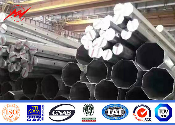 İletim için 11.9m 12m 15m 16m Galvanizli Çelik Güç Direği