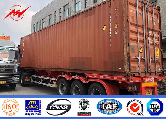 İletim için 60ft 65ft Bitüm Gömme Tipi Galvanizli Çelik Boru Kutbu