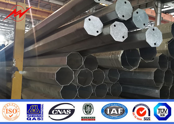 Q345 Galvanizli Elektrik Gücü iletim çelik kutup tüp kutup 32m