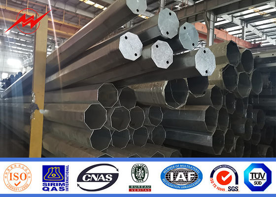 Galvanizli Elektrik Gücü iletimi Çelik direği/Çelik boru direği alaşımı 32m
