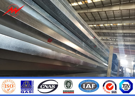 14m 1600 Dan Konik Sıcak Daldırma Galvanizli 2.5m Boy Çapraz Kollu Direk