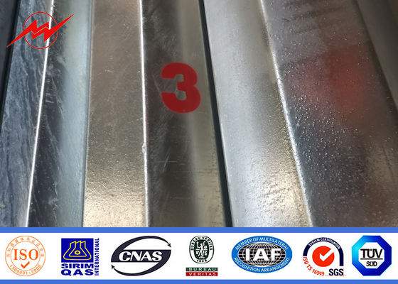 14m 1600 Dan Konik Sıcak Daldırma Galvanizli 2.5m Boy Çapraz Kollu Direk