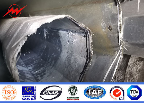 Galvanizli Elektrik Gücü iletimi Çelik direği/Çelik boru direği alaşımı 32m