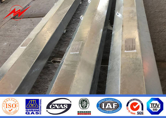 9-13m elektrikli çelik tüplü direği Afrika pazarı için sıcak daldırma galvanize ile