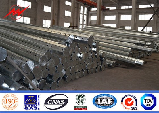 12m Gr65 Sekizgen Elektrikli Çelik Yardımcı Direkler Sıcak Daldırma Galvanizli