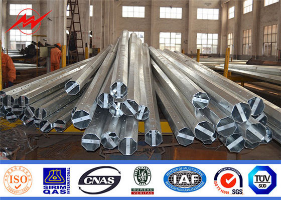 11kv Şebeke Elektrik Direkleri Sıcak Daldırma Galvanizli Sekizgen