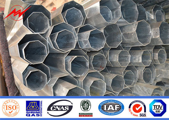Konik Sekizgen CCTV Galvanizli Metal 33kv Şebeke Elektrik Direkleri