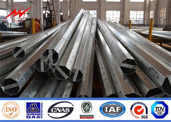 11kv Şebeke Elektrik Direkleri Sıcak Daldırma Galvanizli Sekizgen