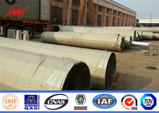 Dağıtım Hattı 69kv 60ft 80ft Çelik Güç Direği Kopma Yükü 1000kgs