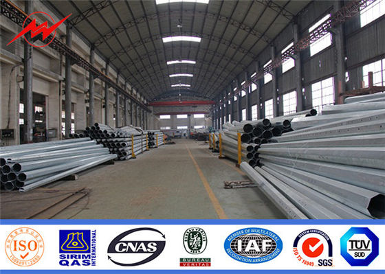 Astm 25ft 30ft 35ft Çelik Galvanizli Direk Akma Dayanımı 345mpa 3mm
