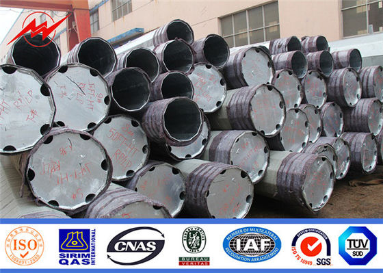 Astm 25ft 30ft 35ft Çelik Galvanizli Direk Akma Dayanımı 345mpa 3mm