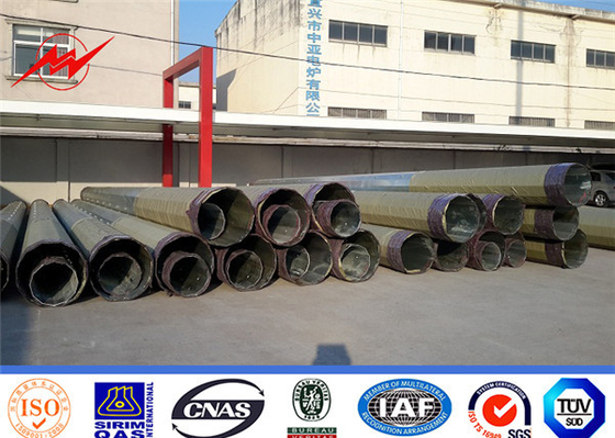 Elektrik Hattı Projesi için Galvanizli Q345 Çelik Güç Direği