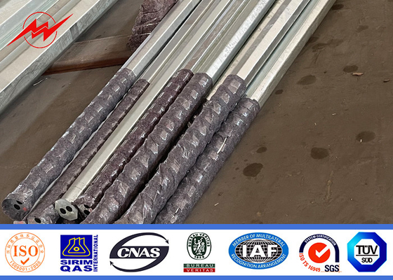 İletim için 33kv Line 12 Mtr Yüksek Galvanizli Çelik Direk Mono