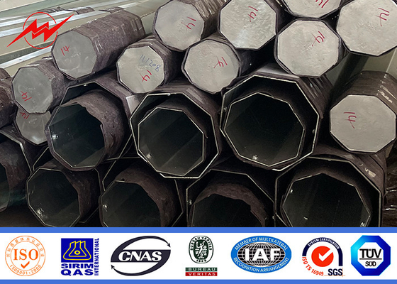Optiksel fiber Kongo Galvanize Çelik direği 8m 11m 12m 10KN 20KN
